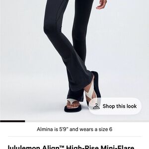 ✨🍋Lululemon Align High-Rise Mini-Flare Pant Tall Black Size 8